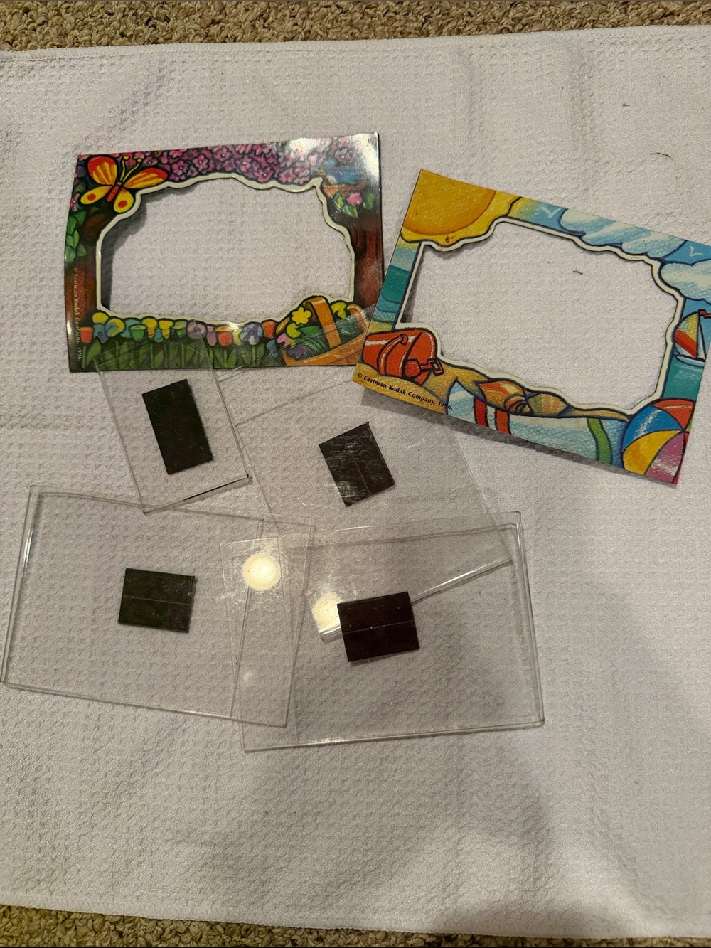 Colorful Decorative Magnetic Photo Frames with Clear Plastic Inserts